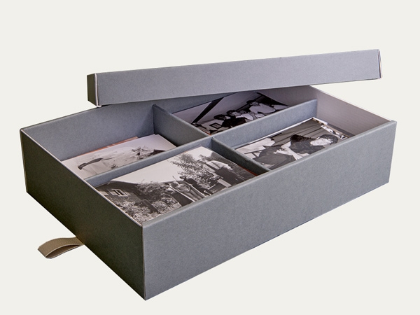 Two-piece boxes - KS 16 with compartments for photos - KLUG-CONSERVATION